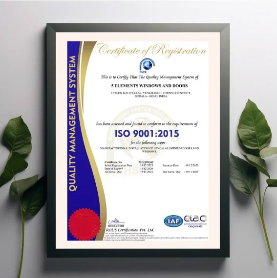 5elements ISO certificate 5elements ISO certificate