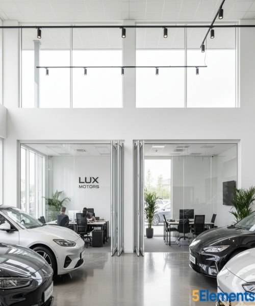 Folding door showroom