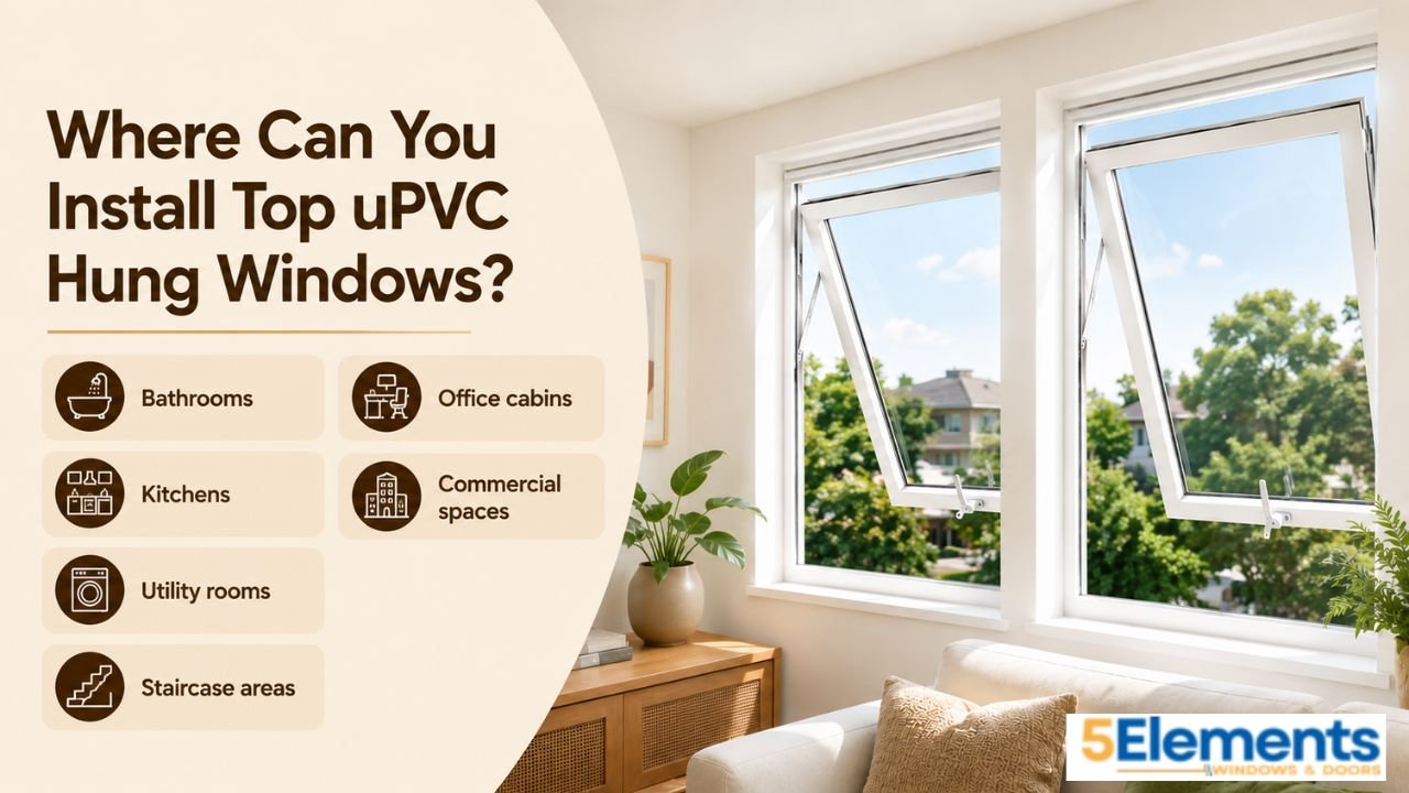 top hung upvc window