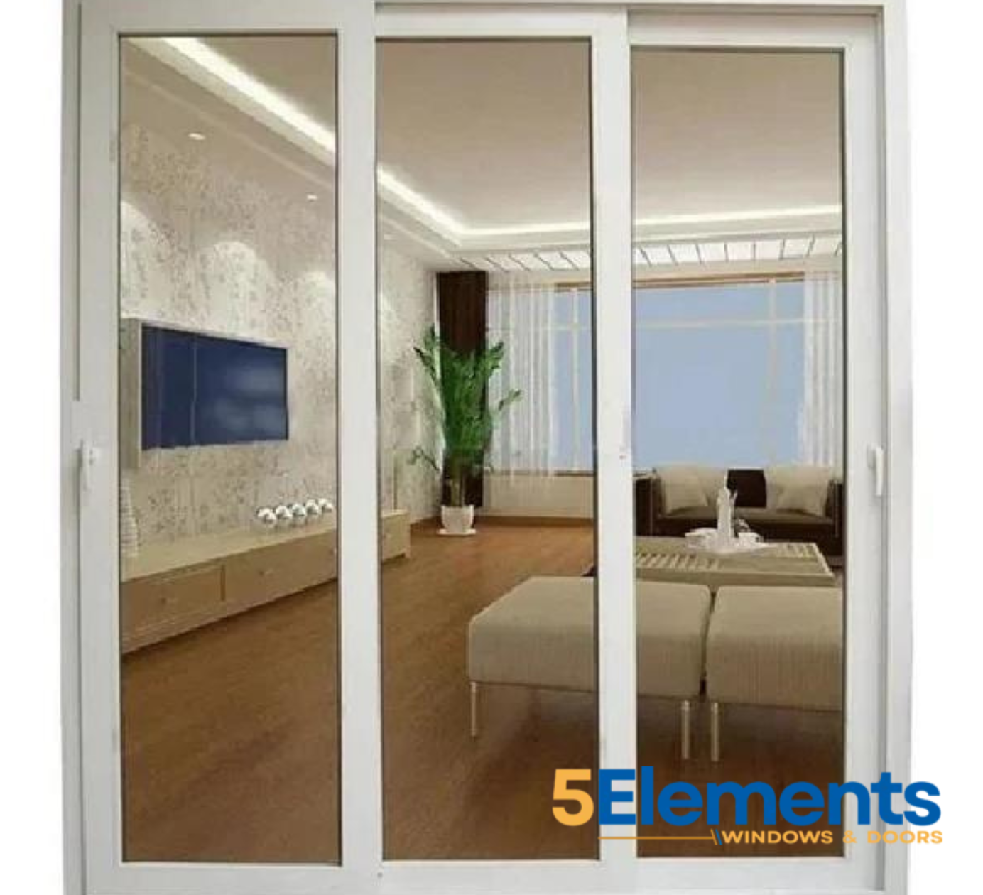 3-Track uPVC Sliding Windows