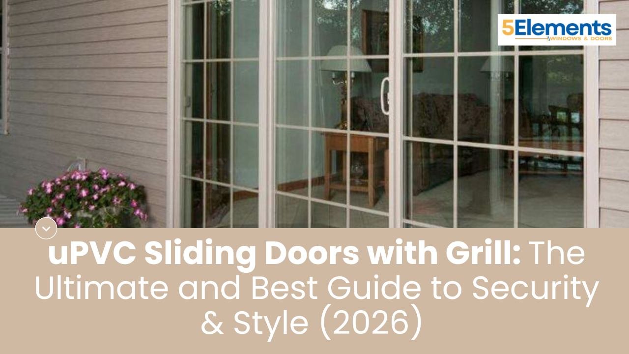 uPVC sliding doors with grill