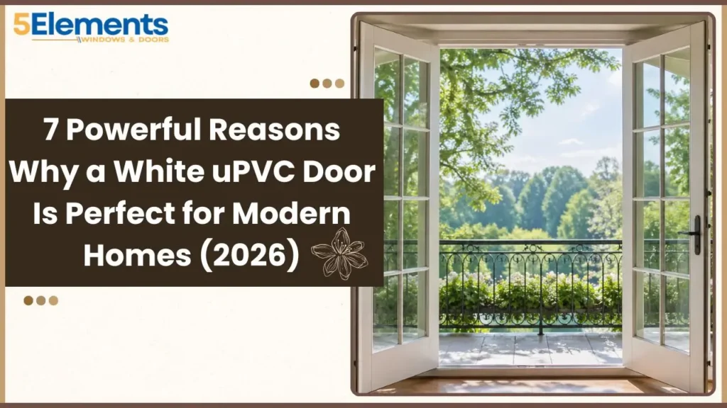 White uPVC door