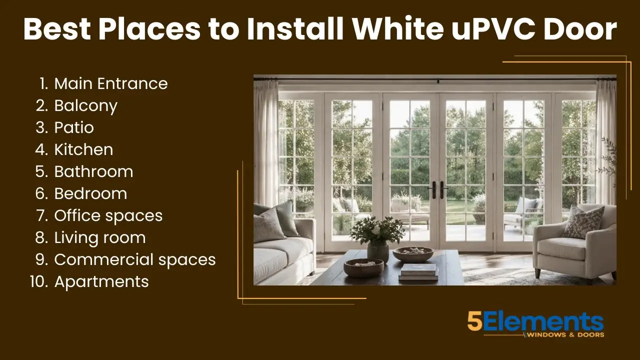 White uPVC door