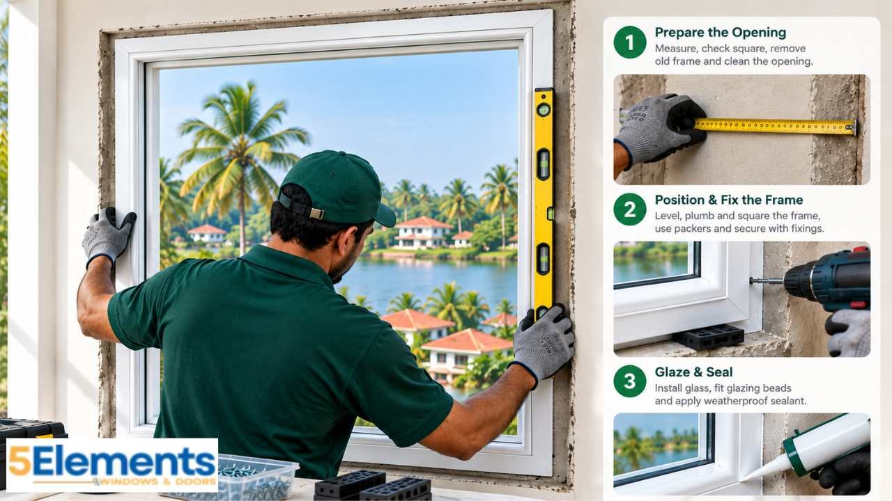 upvc window installation, upvc work